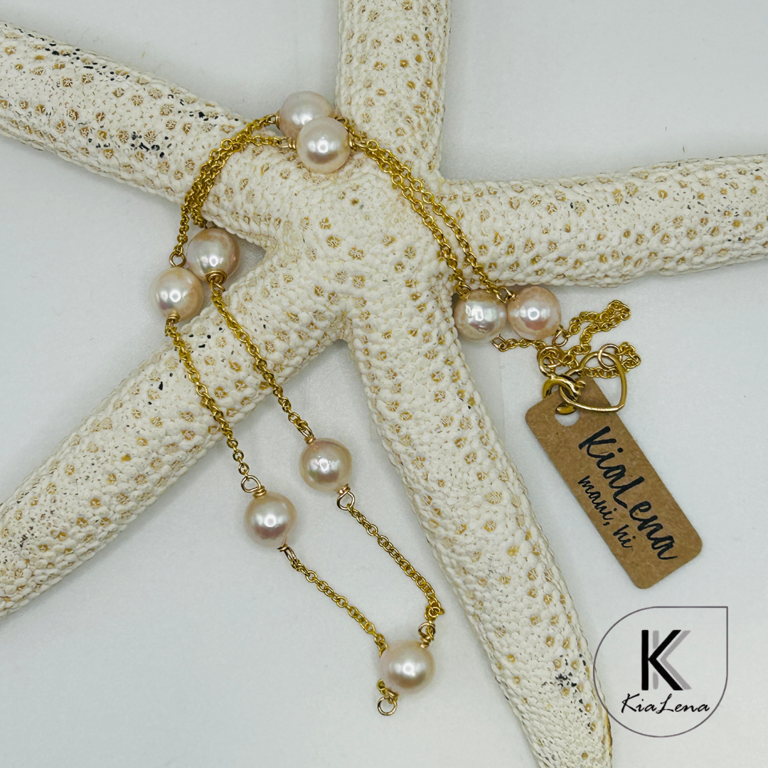 17 1/2" Nine Japanese Akoya Pearl Necklace