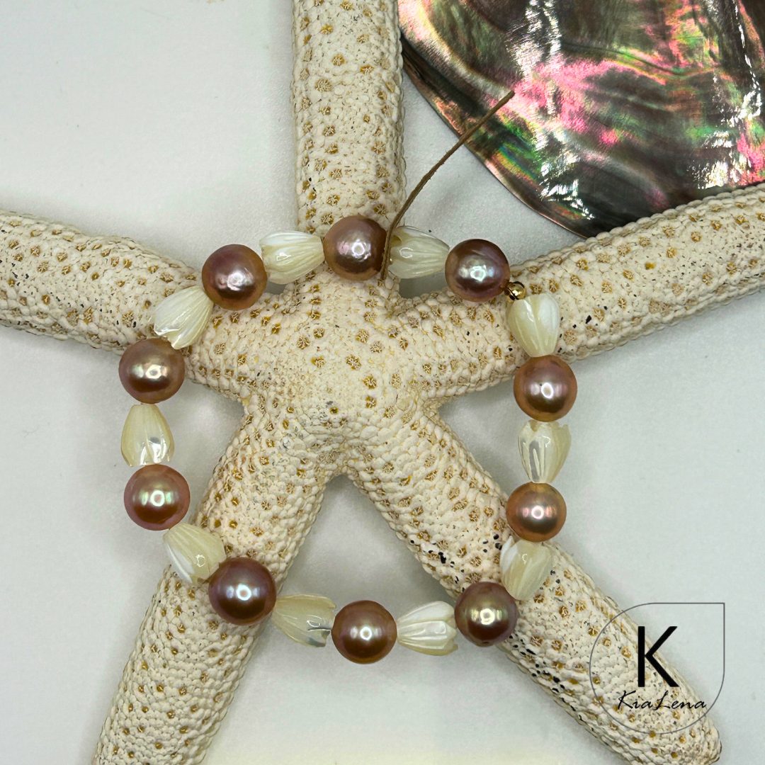 Edison Pearl and Pikake Bracelet