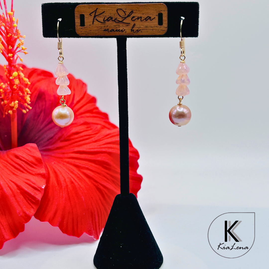 1 3/4" Edison Pearl Dangle Earrings