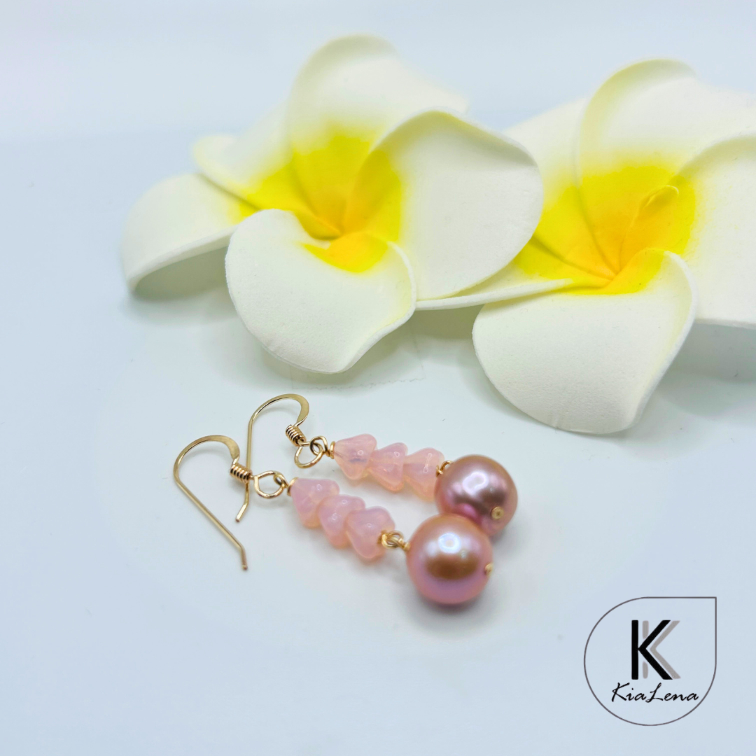 1 3/4" Edison Pearl Dangle Earrings