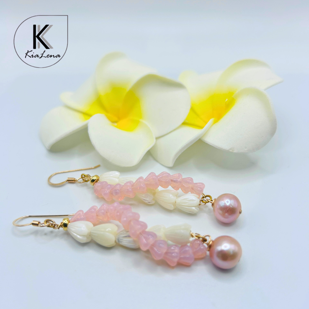 3" Edison Pearl Dangle Earrings