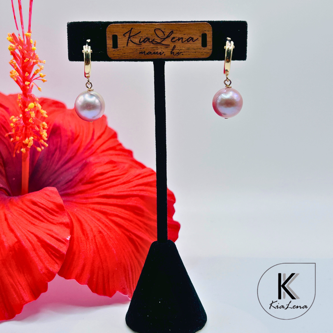 Edison Pearl Huggie Earrings