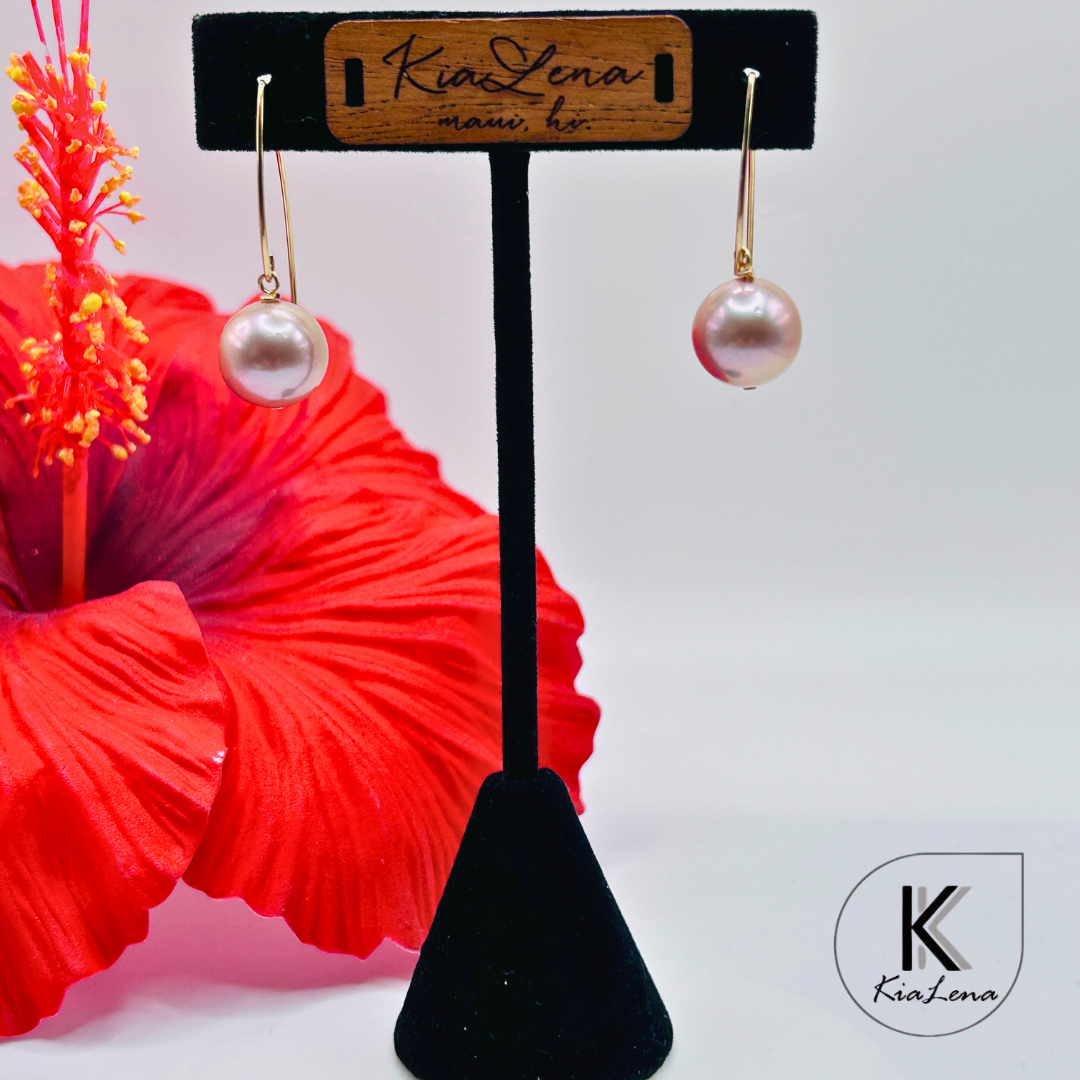 1 1/4"Edison Pearl Drop Earrings