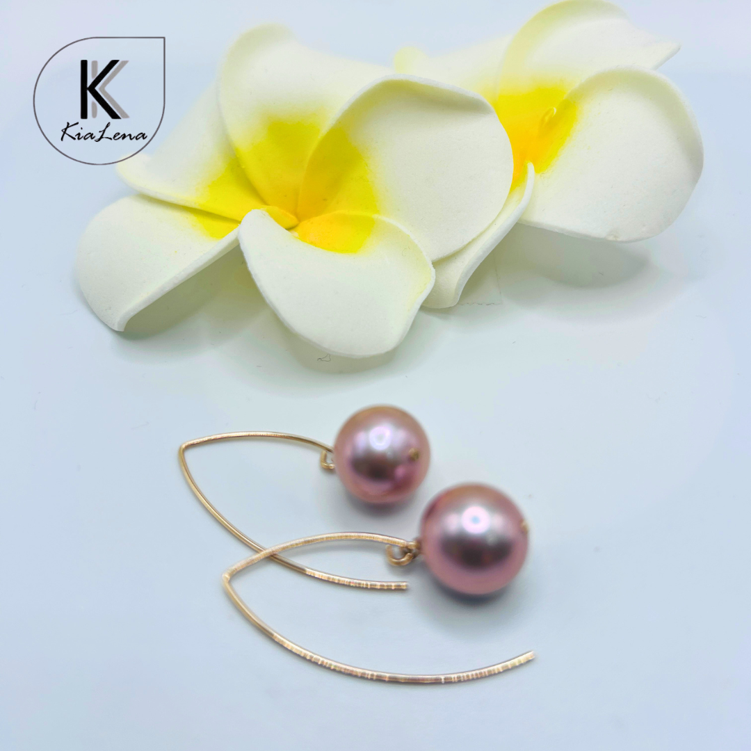 1 1/4"Edison Pearl Drop Earrings