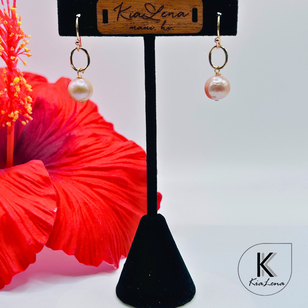 1 1/4"Edison Pearl Drop Earrings (Copy)