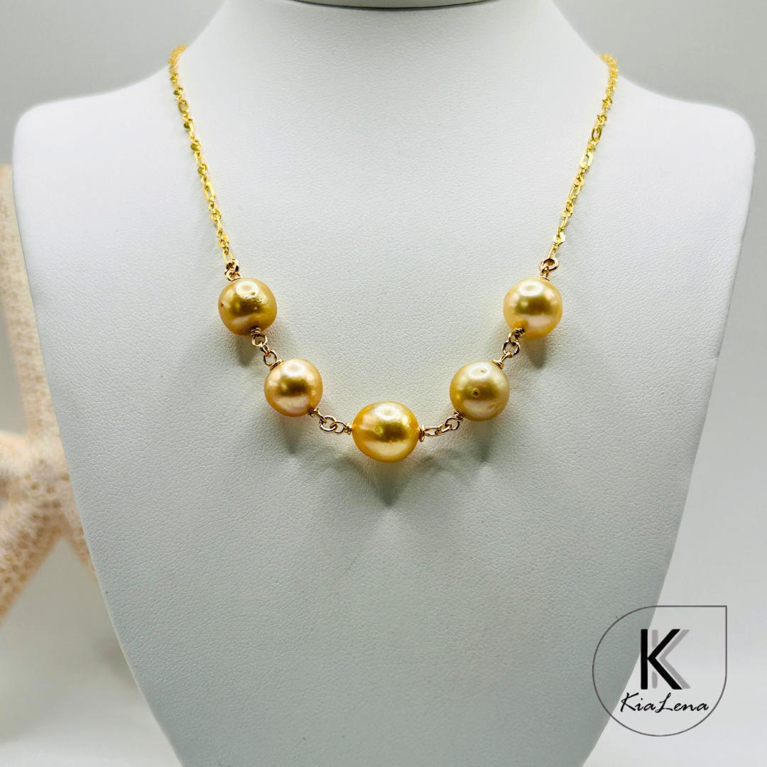 19" Five South Sea Pearl Necklace