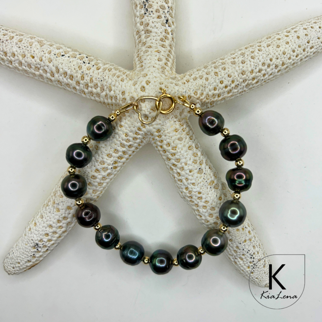 7 1/8" Tahitian Knotted Pearl Bracelet