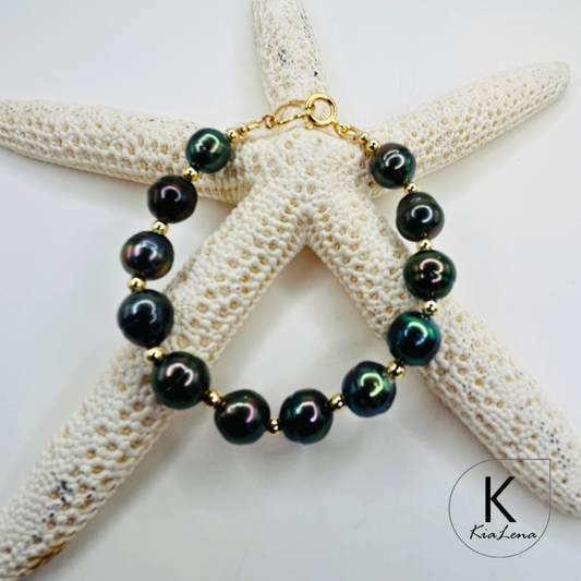 6 3/4" Tahitian Knotted Pearl Bracelet