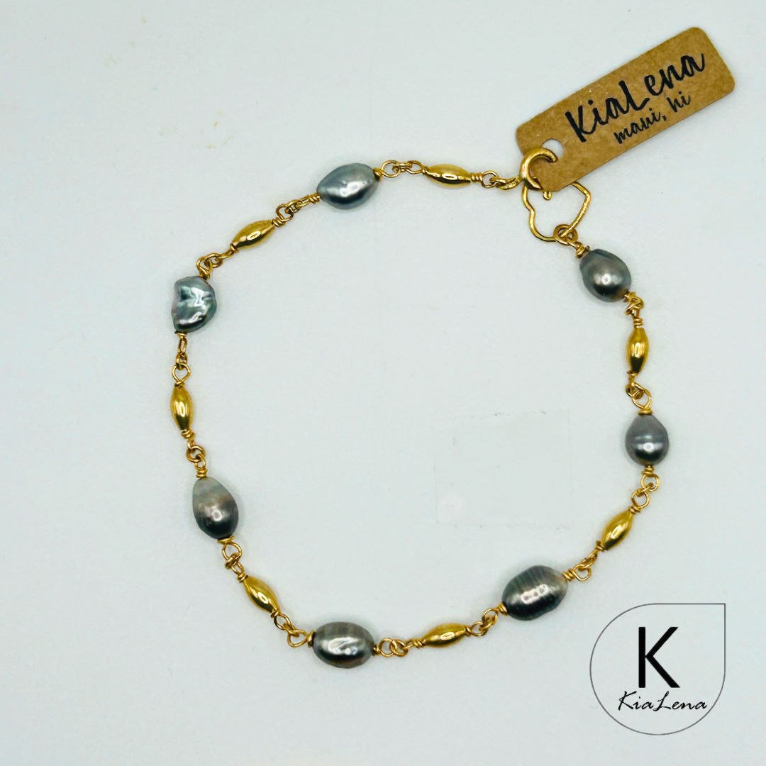 8 3/4" Tahitian Keshi Pearl Bracelet