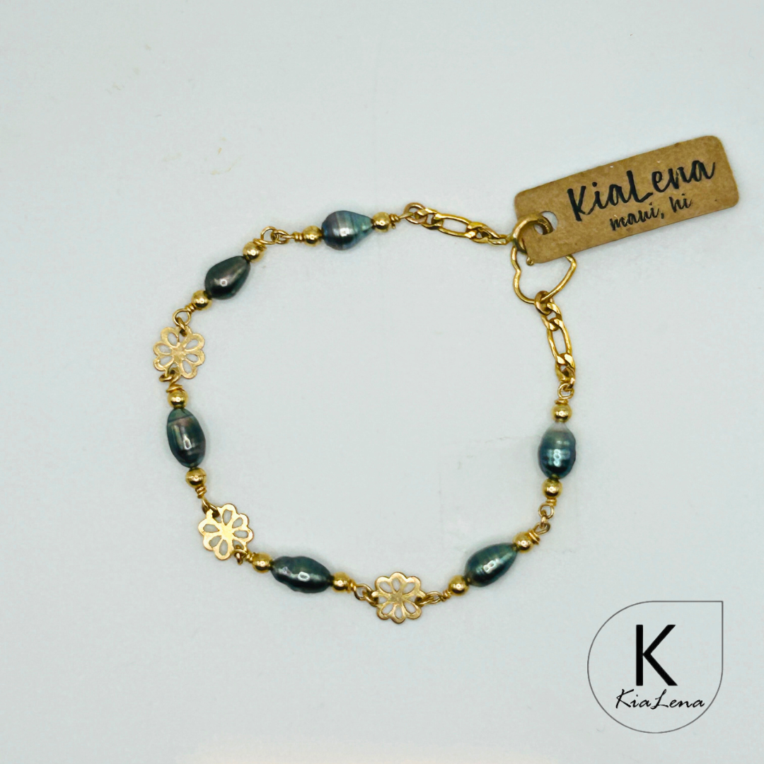 7 1/2" Tahitian Keshi Pearl Bracelet