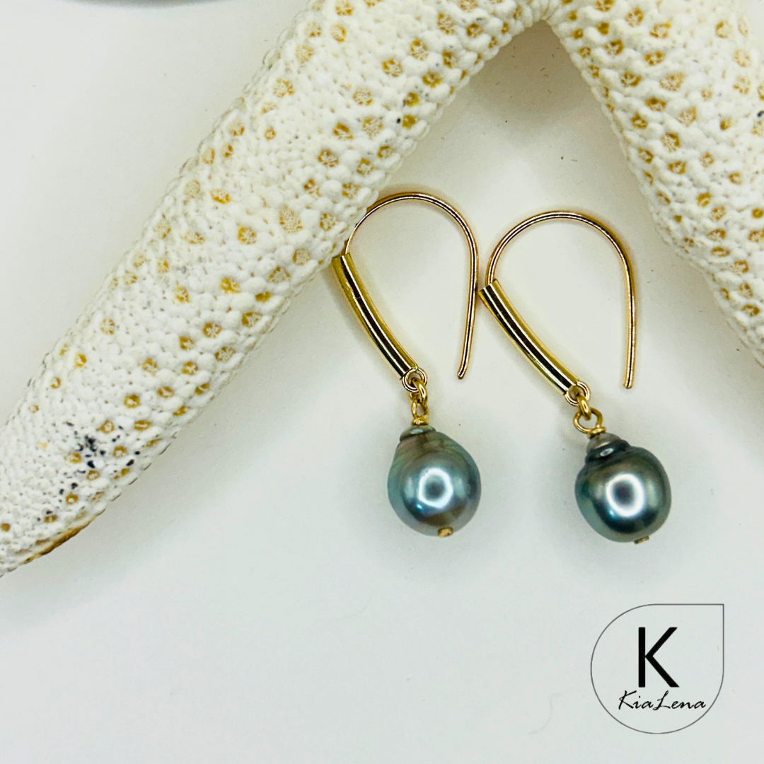 Tahitian Pearl Drop Earrings