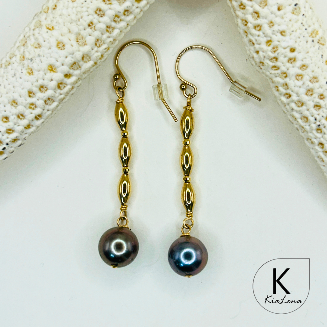 Tahitian Pearl Drop Earrings