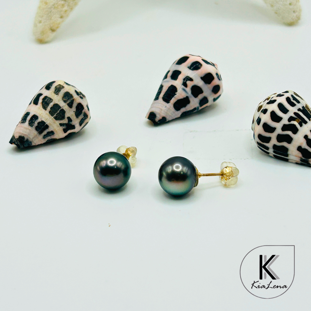 Tahitian Pearl Stud Earrings