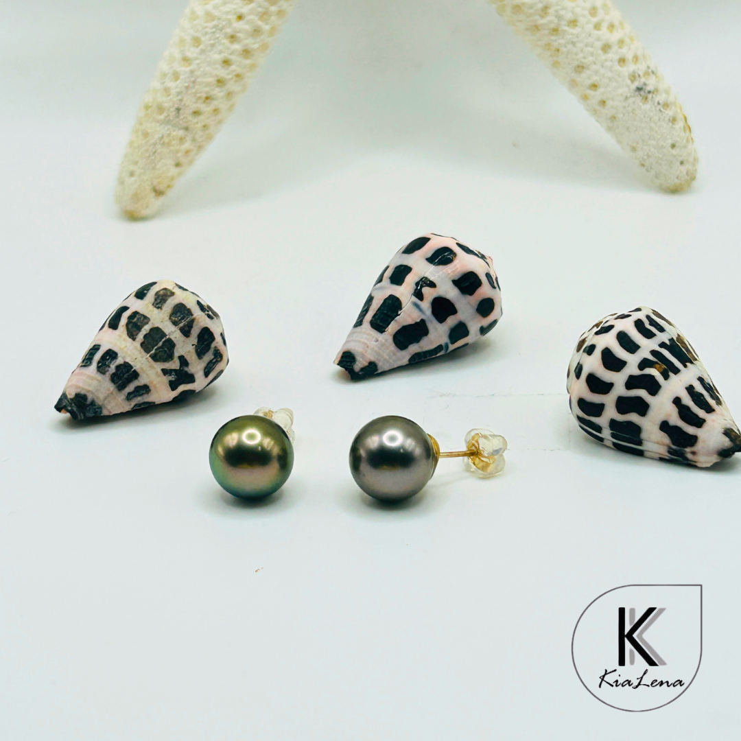 Tahitian Pearl Stud Earrings