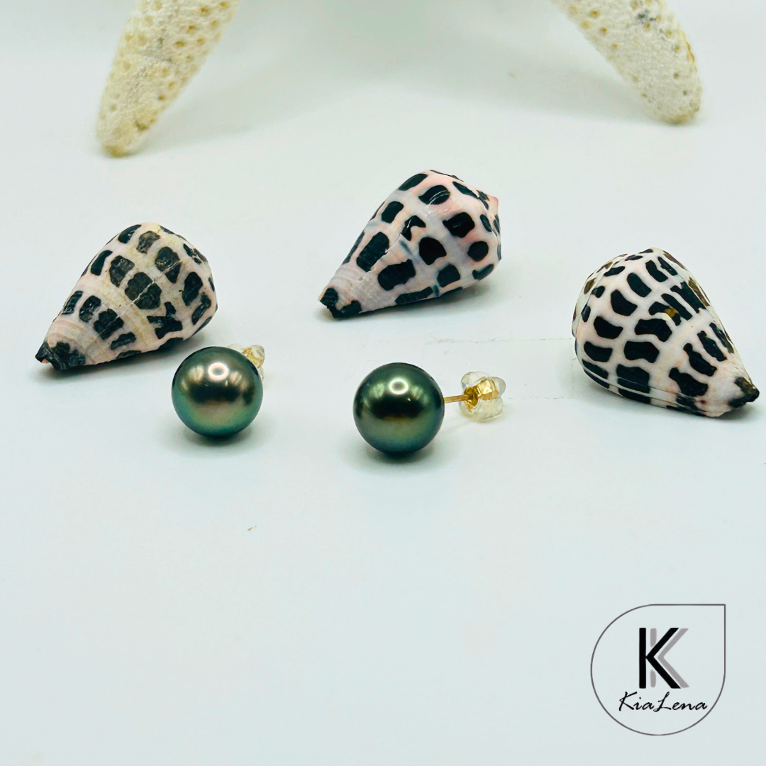 Tahitian Pearl Stud Earrings
