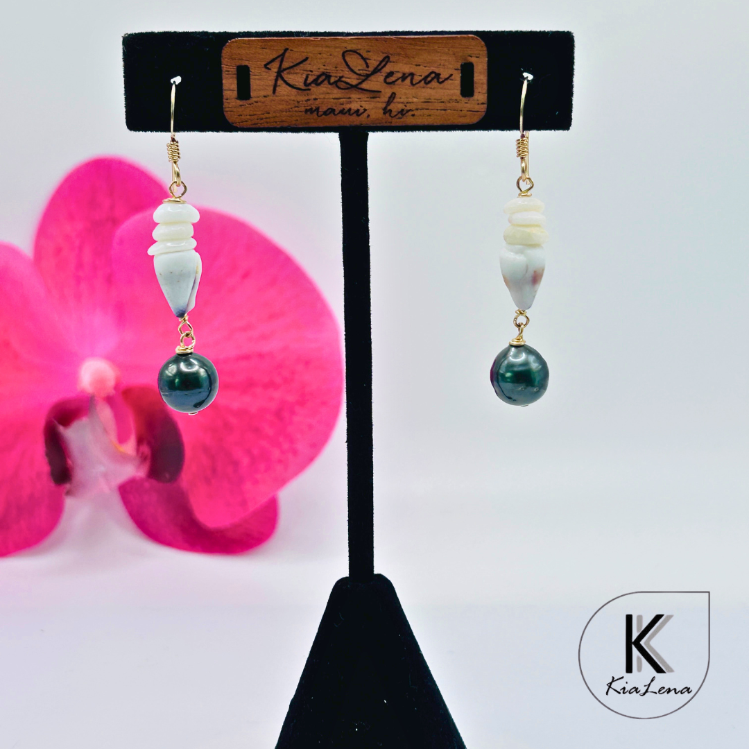 2" Tahitian Pearl Drop Earrings