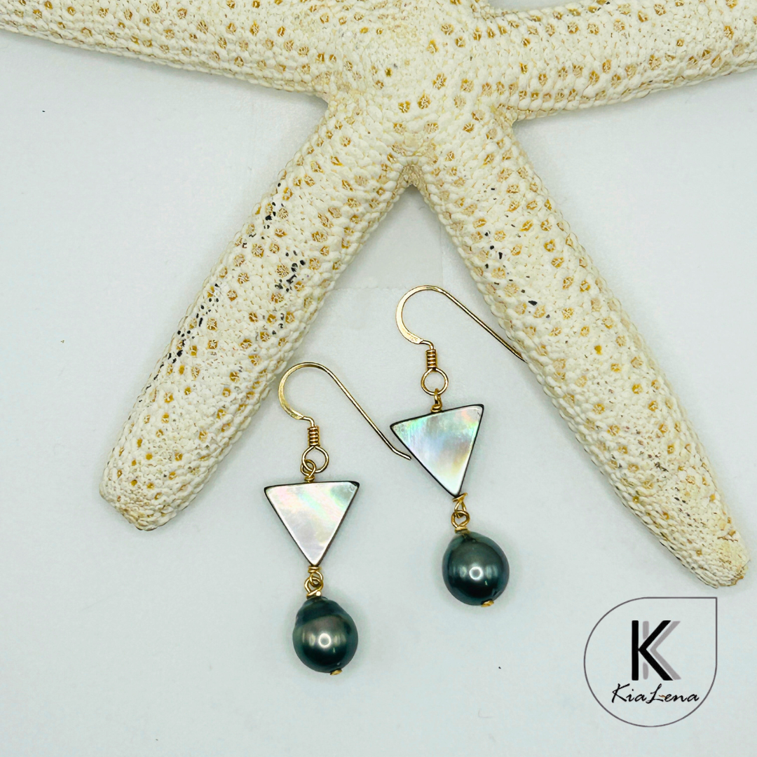 Tahitian Pearl Drop Earrings