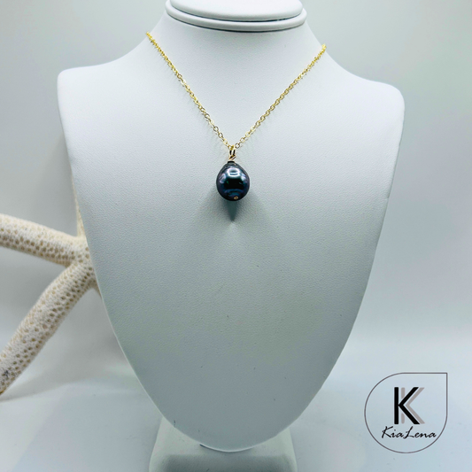 Solitaire Baroque Tahitian Pearl Necklace