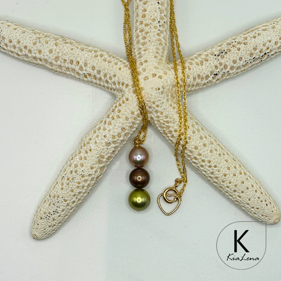 20 1/2" Drop Triple Tahitian Pearl Necklace