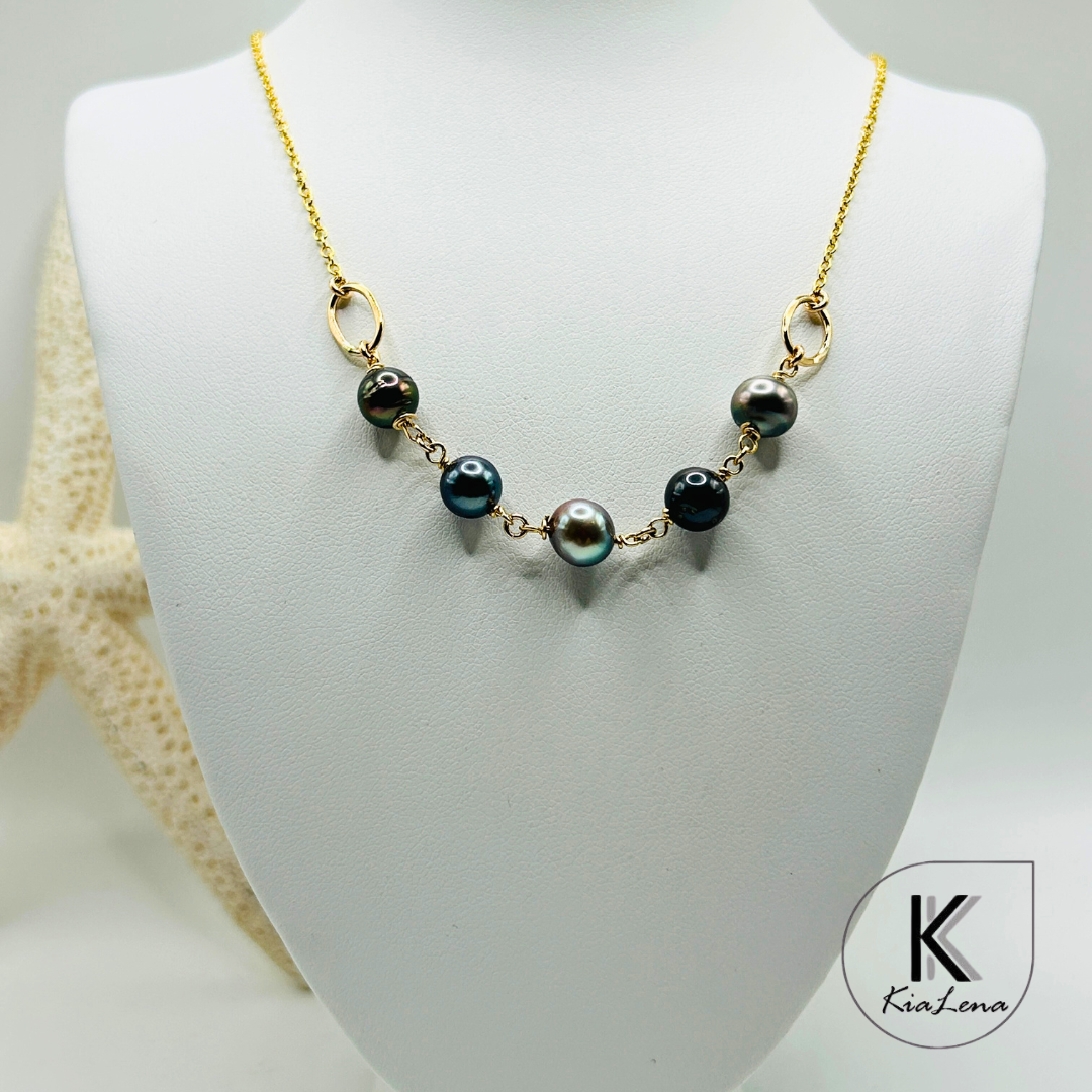 5 Tahitian Pearl Necklace