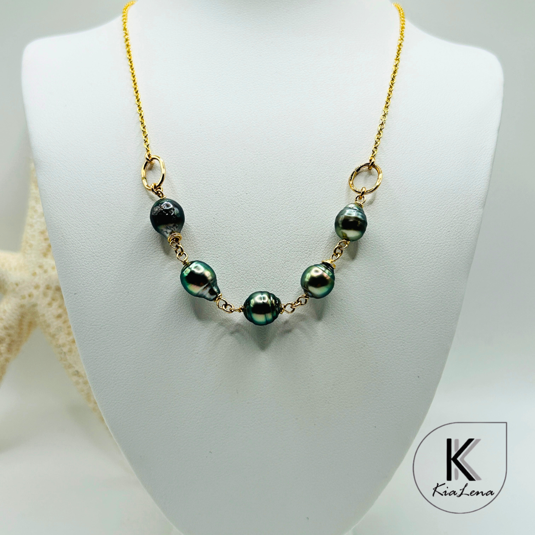5 Tahitian Pearl Necklace