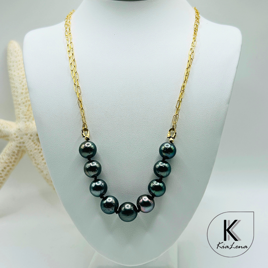 31" Nine Tahitian Pearl Necklace