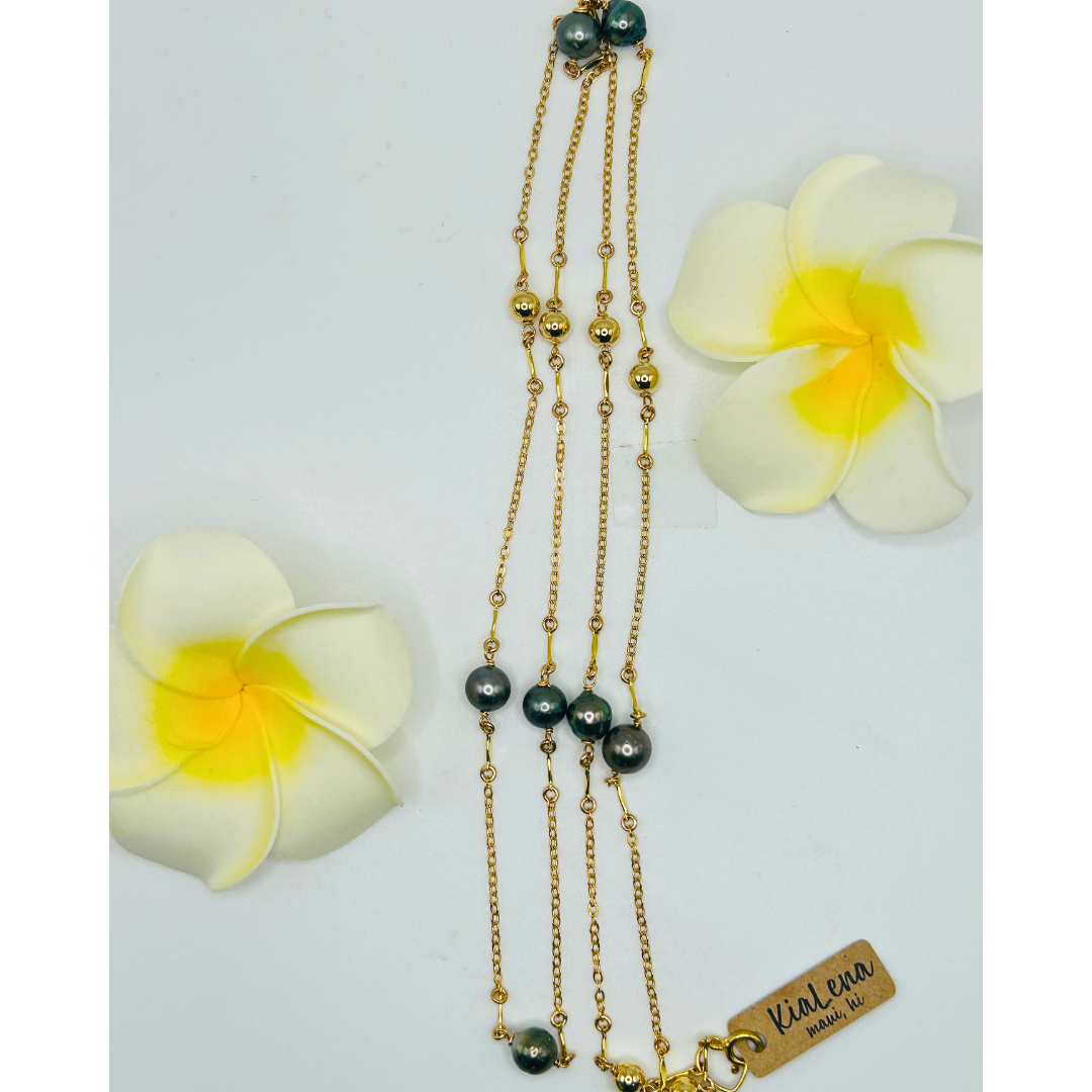 36" Seven Tahitian Pearl Necklace
