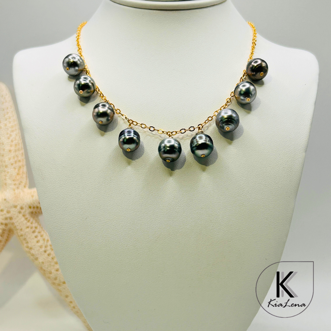 9 Tahitian Pearl Necklace