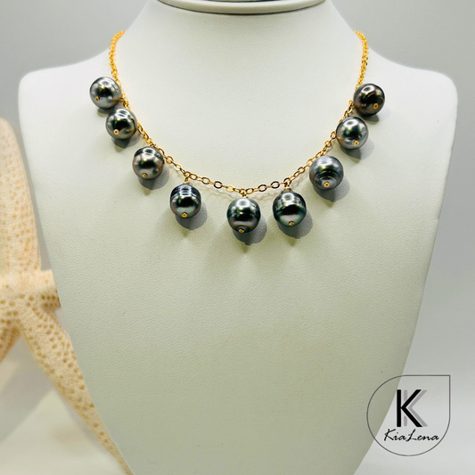 9 Tahitian Pearl Necklace
