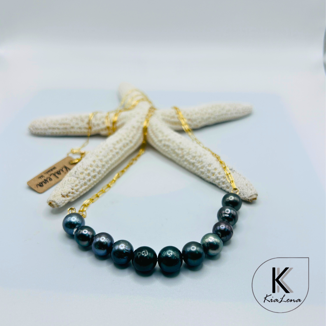 23 3/4" Eleven Tahitian Pearl Necklace