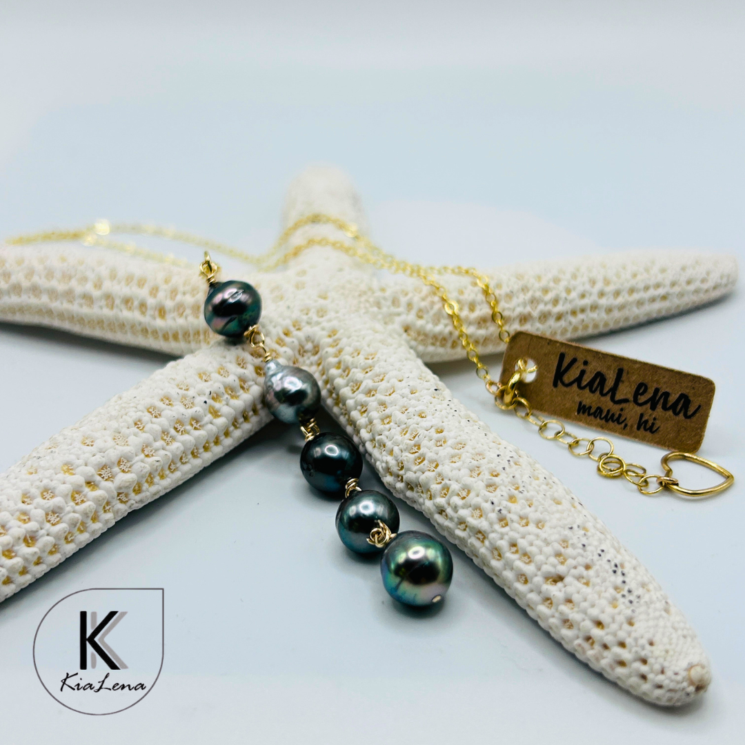 16 3/4" to 18 1/2" Tahitian Pearl Y Necklace